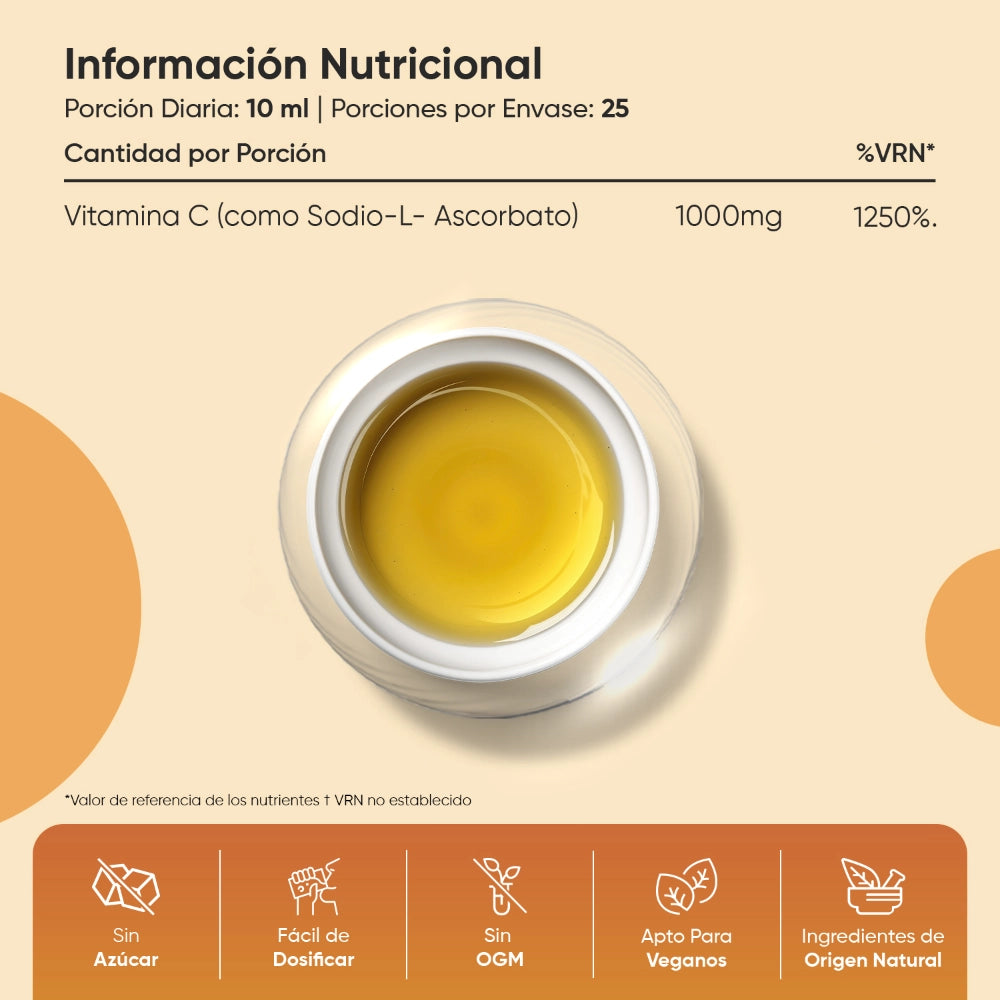 Información nutricional vitamina C