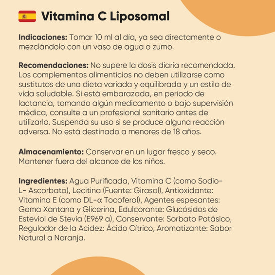 Indicaciones Vitamina C Liposomal