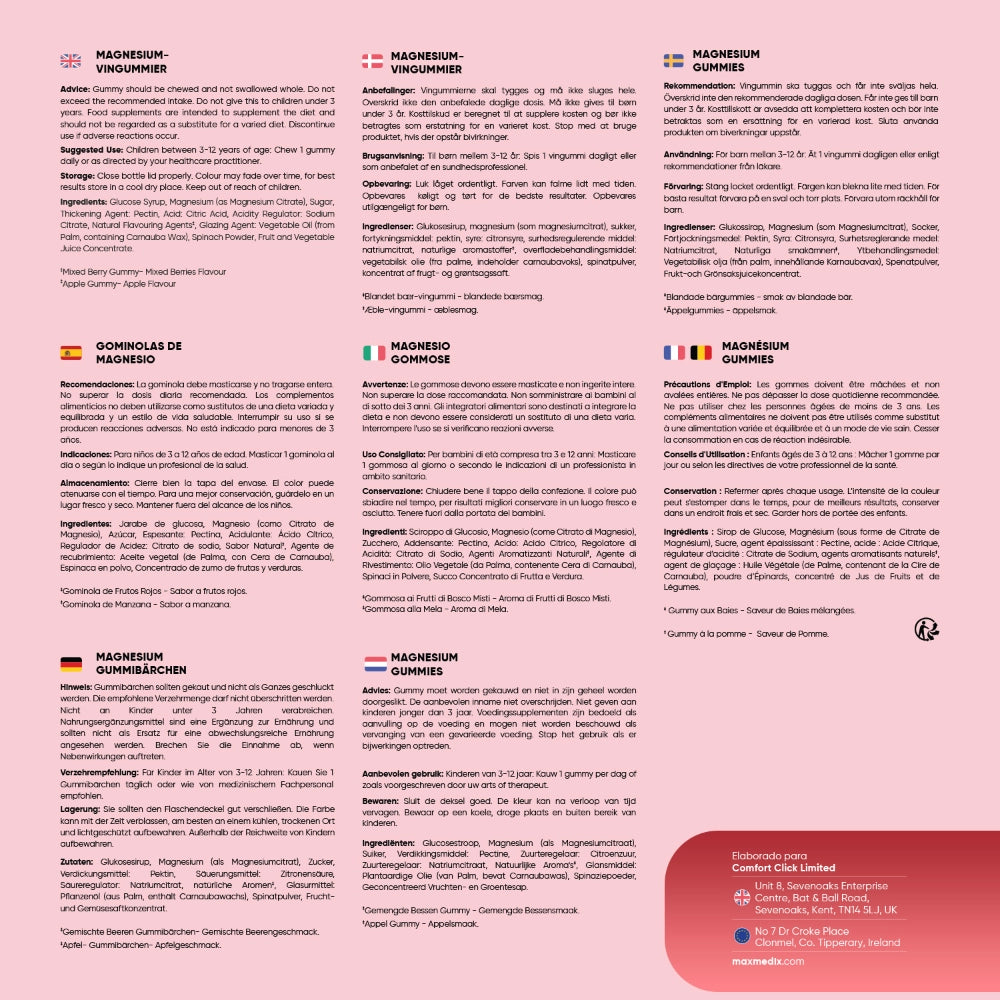 Recomendaciones Gomitas de Magnesio