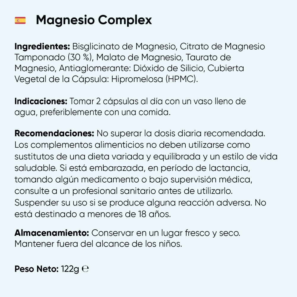 Indicaciones para las cápsulas de magnesio complex