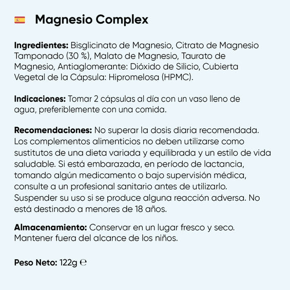 Indicaciones para las cápsulas de magnesio complex