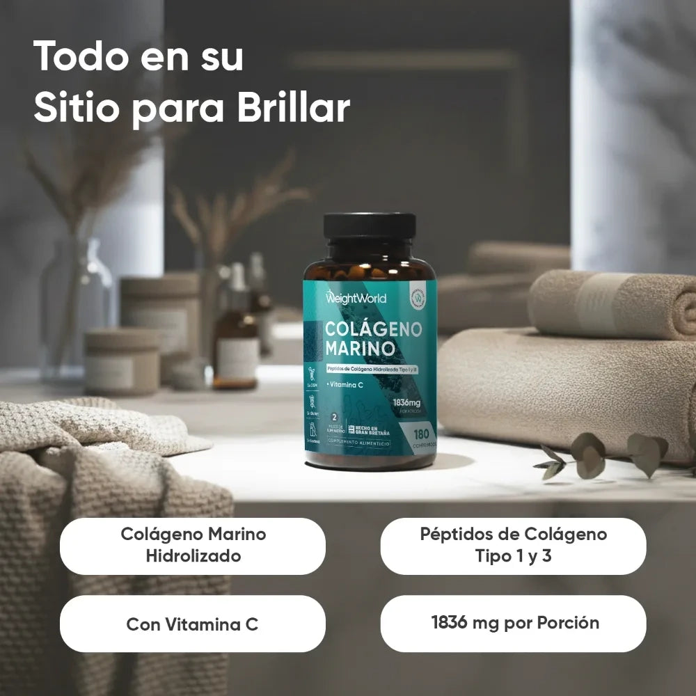 Comprimidos Colágeno Marino Hidrolizado tipo 1 y 3