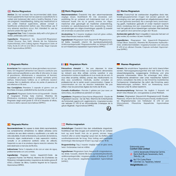 Uso del Magnesio Marino + Vitamina B6