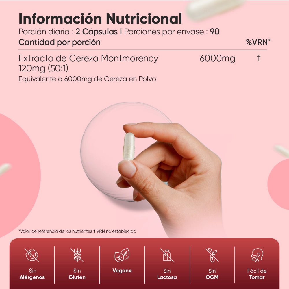 Información nutricional Cereza Montmorency