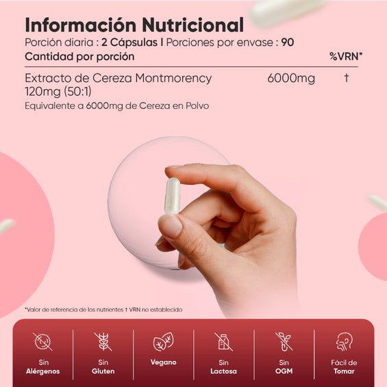 Información nutricional Cereza Montmorency