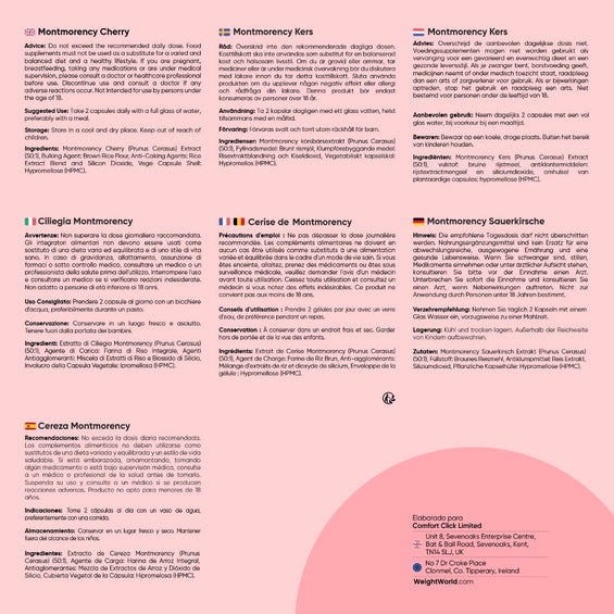 Recomendaciones suplemento Cereza Montmorency