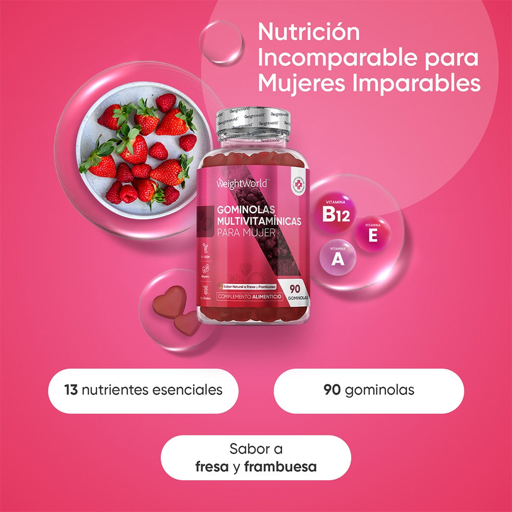 90 gominolas con 13 nutrientes esenciales