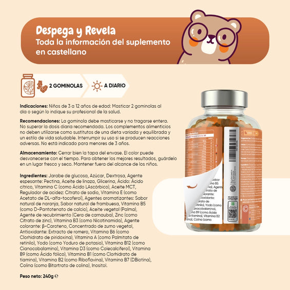 Indicaciones para tomar las gomitas multivitaminas