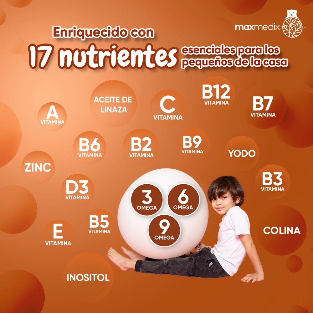 Gominolas enriquecidas con 17 nutrientes para niños
