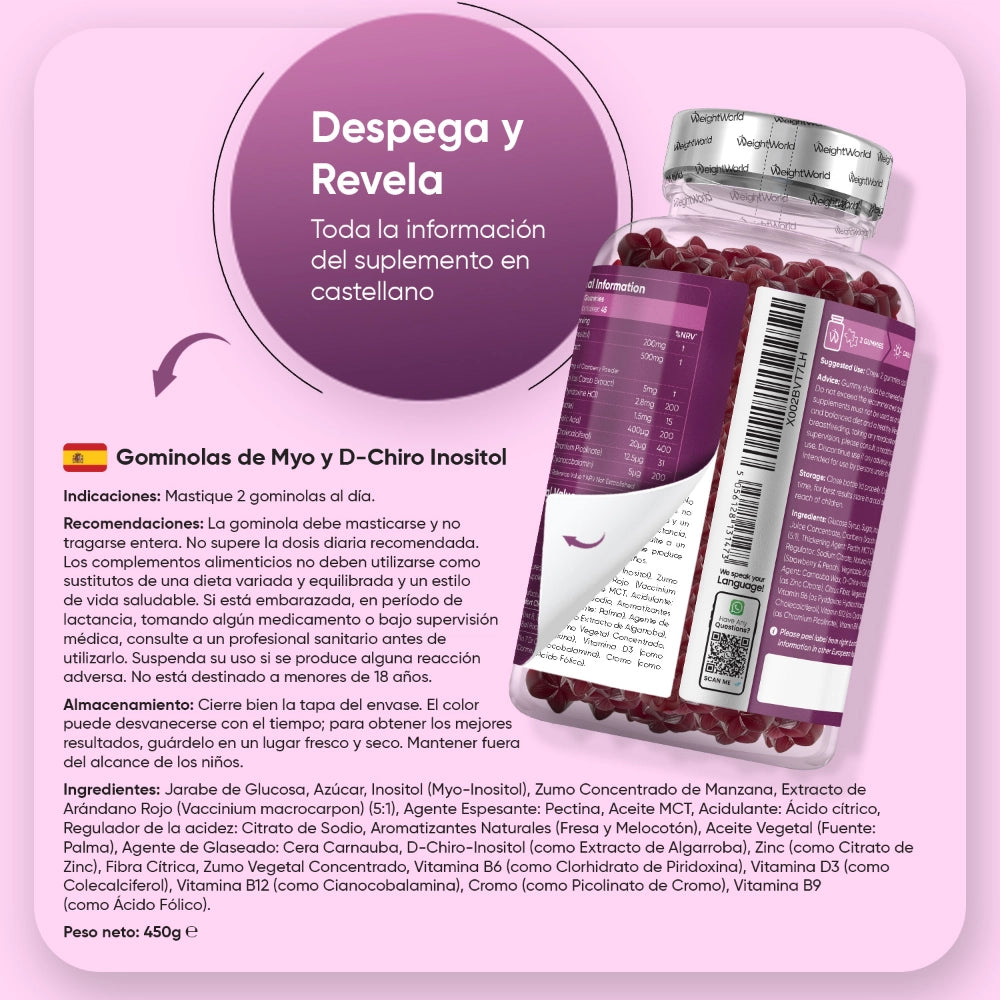 Indicaciones para las gominolas de myo y d-chiro inositol