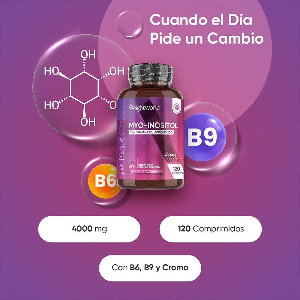 Myo-Inositol con B6, B9 y Cromo