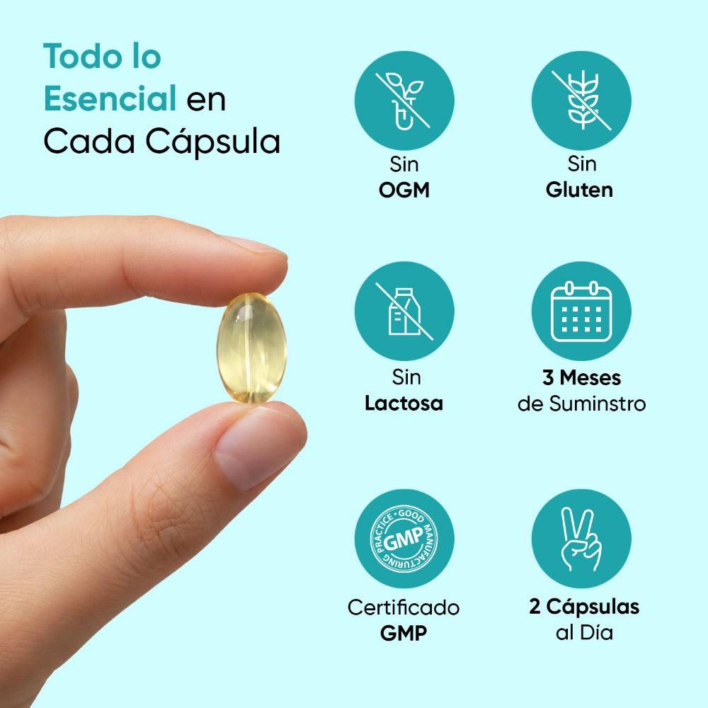 Omega 3 triglicéridos sin gluten ni lactosa