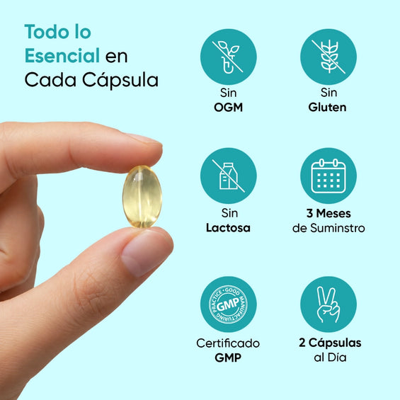 Omega 3 triglicéridos sin gluten ni lactosa