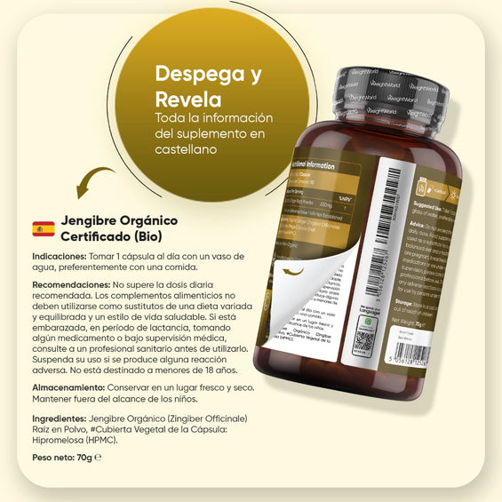 Modo de uso cápsulas de Jengibre