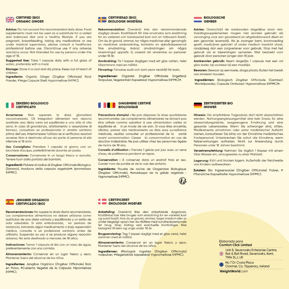 Recomendaciones suplemento de Jengibre