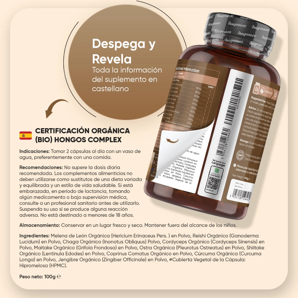 Modo de uso suplemento Hongos Complex certificado