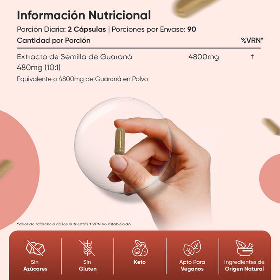 Información nutricional Guaraná