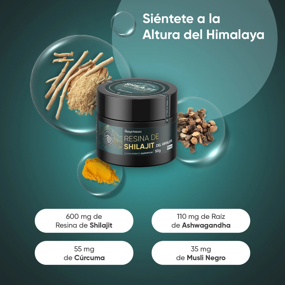 600 mg de resina de Shilajit pura por espátula