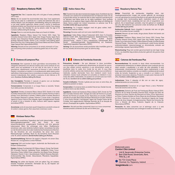 Cómo tomar Cetonas de Frambuesa Plus