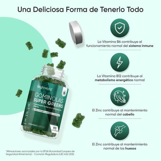 Nutrientes esenciales de Super Greens