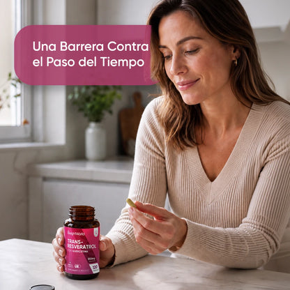 Cápsulas de trans resveratrol con quercetina