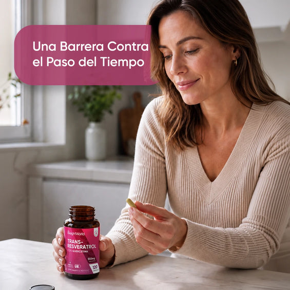 Cápsulas de trans resveratrol con quercetina