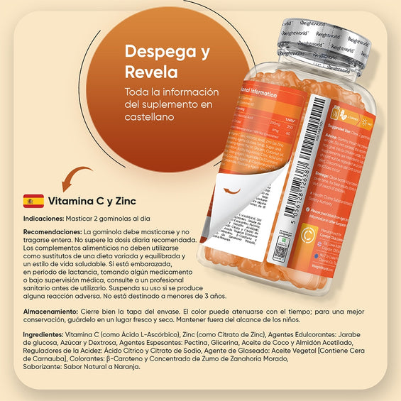 Recomendaciones para las gummies de Vitamina C