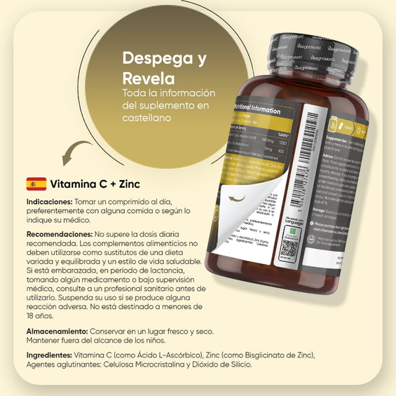 Indicaciones para el suplemento de Vitamina C y Zinc