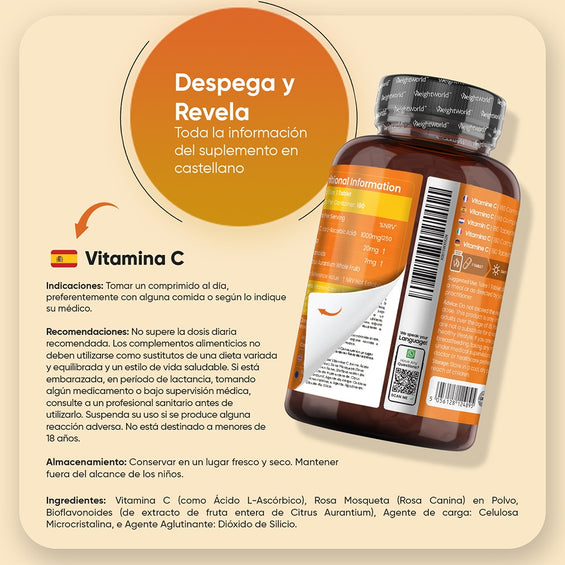 Recomendaciones de uso Vitamina C