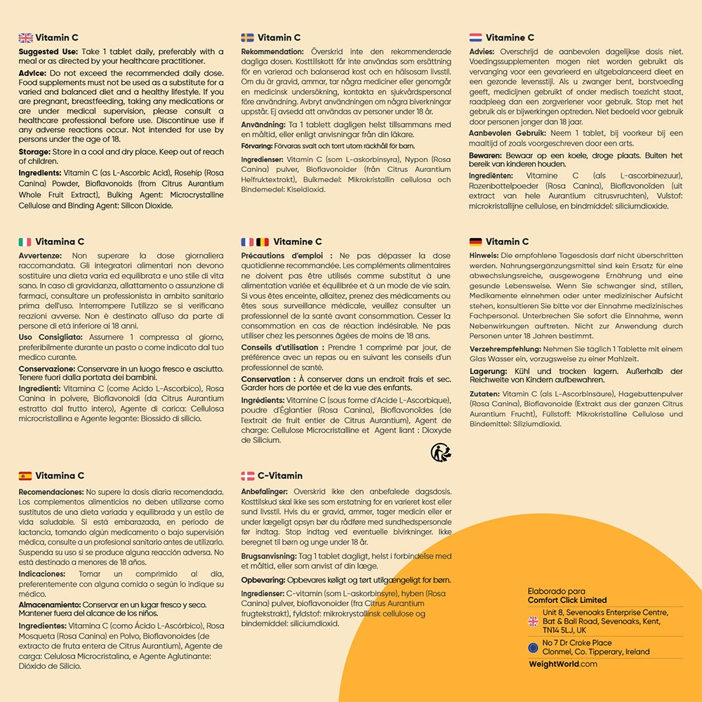 Vitamina C + Rosa Mosqueta + Bioflavonoides