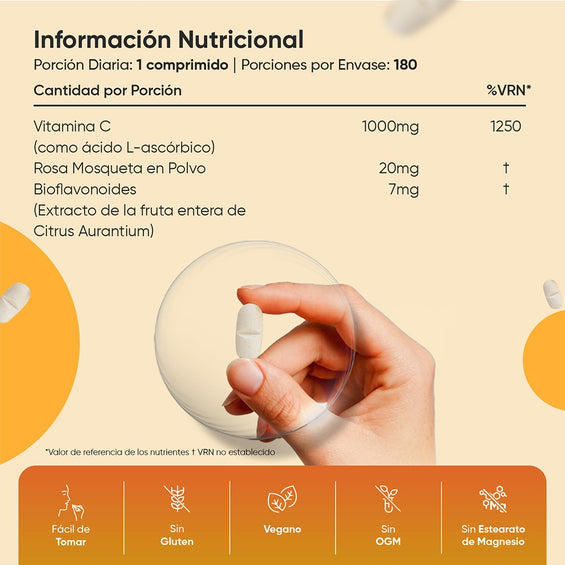 Información nutricional Vitamina C