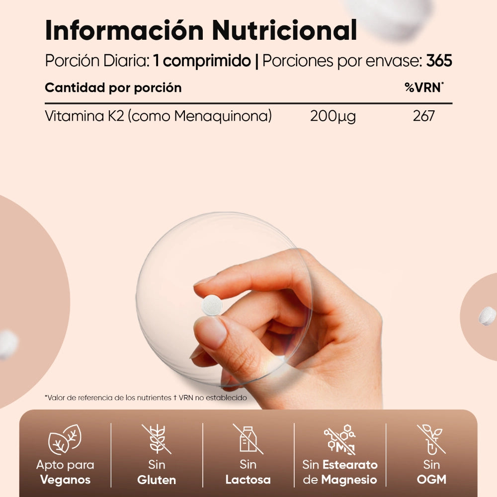 Información nutricional Vitamina K