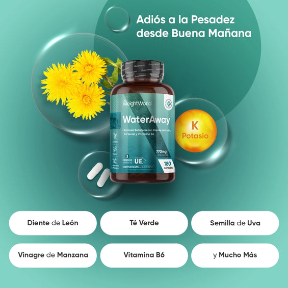 Water Away con minerales y extractos botánicos