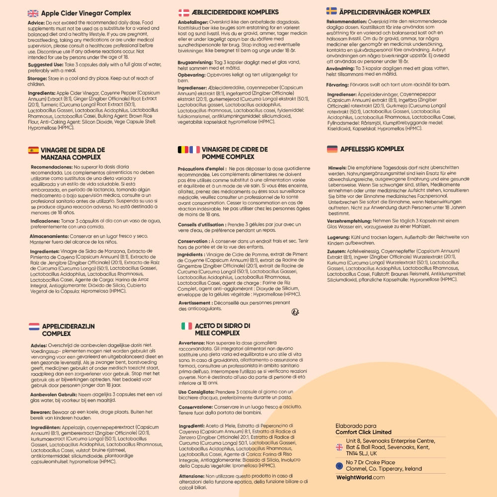 Recomendaciones para el uso del suplemento de vinagre de manzana