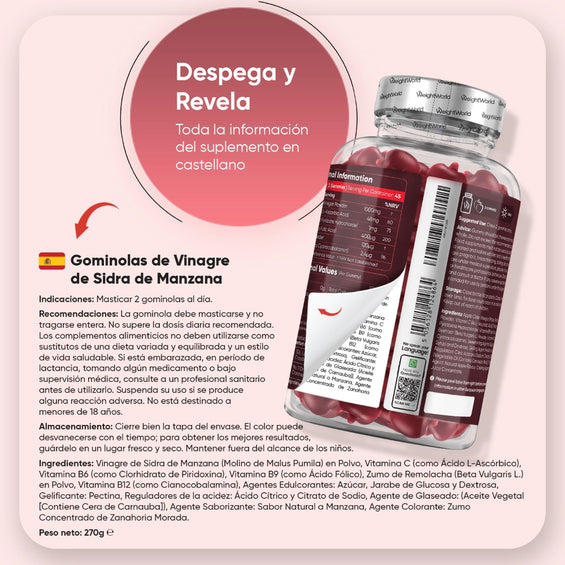 Recomendaciones para las gomitas de vinagre de manzana