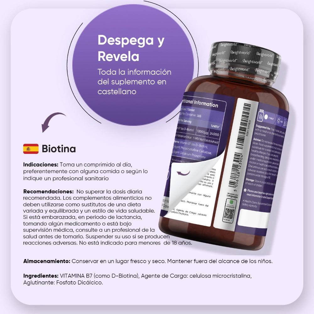 Modo de uso de Vitamina B7