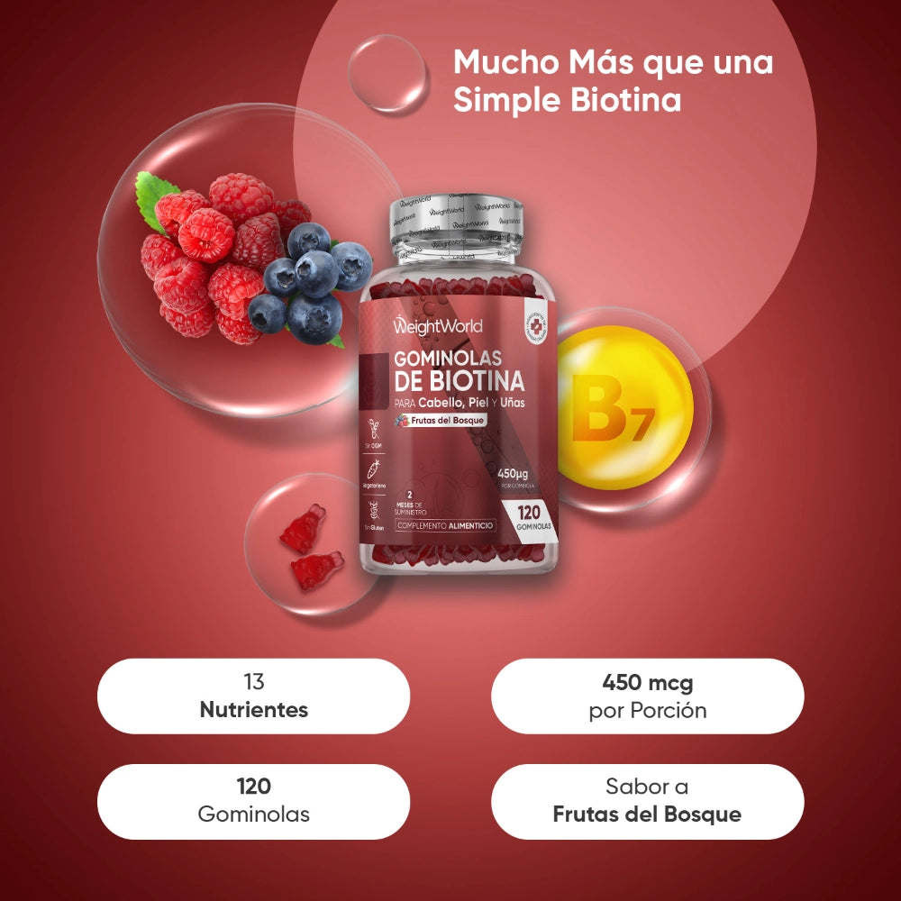 Gominolas de Biotina con 13 ingredientes
