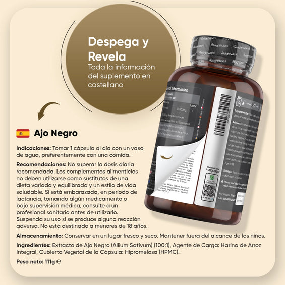 Recomendaciones para el suplemento de Ajo Negro