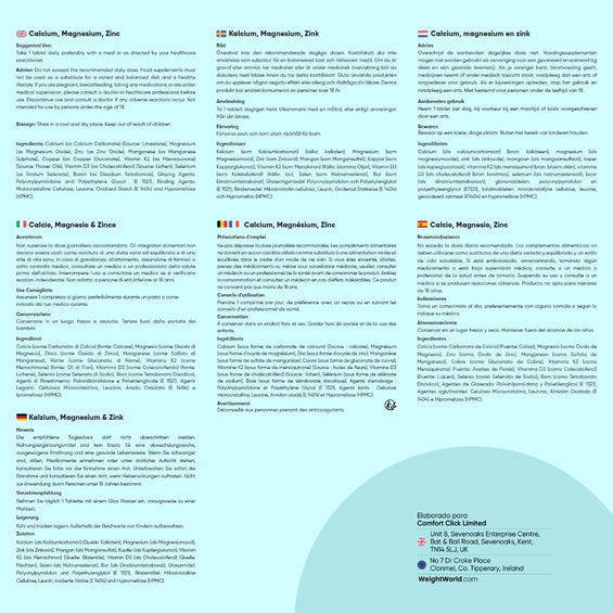 Cómo tomar os comprimidos de Calcio, Magnesio y Zinc con D3