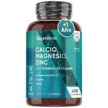 Calcio, Magnesio y Zinc con Vitamina D3