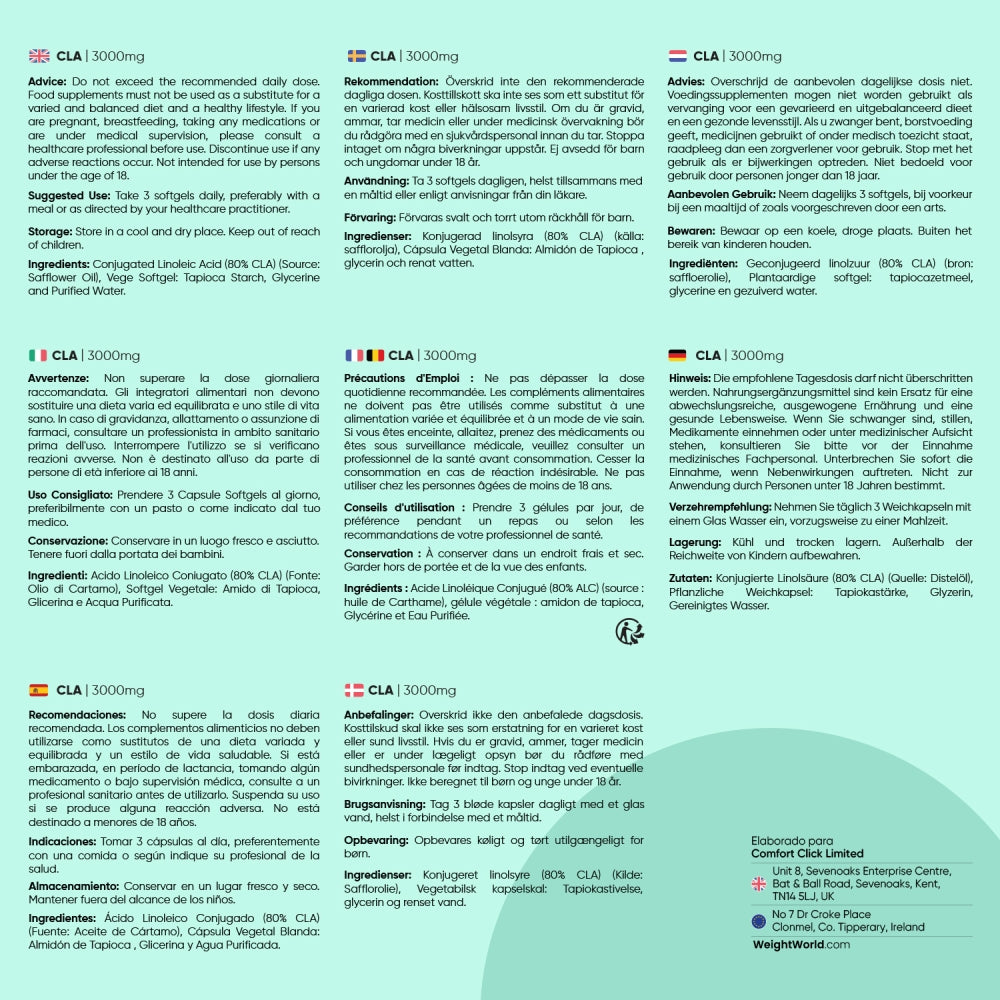 CLA hecho con aceite de cártamo