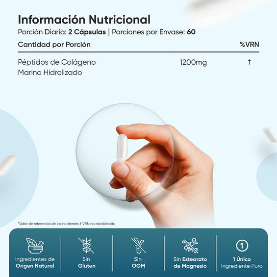 Información Nutricional Colágeno Marino Puro