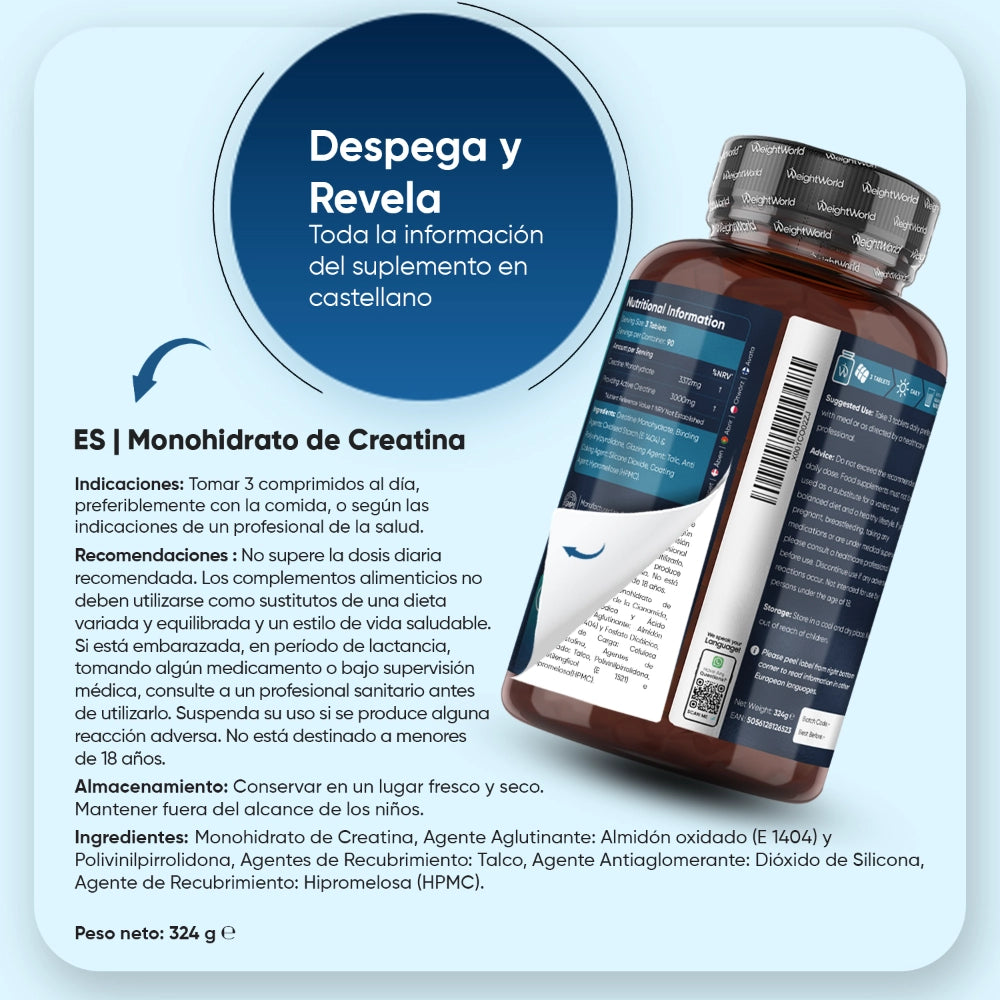 Indicaciones para los comprimidos de creatina