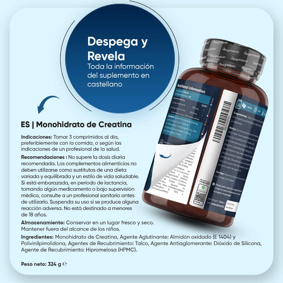 Indicaciones para los comprimidos de creatina