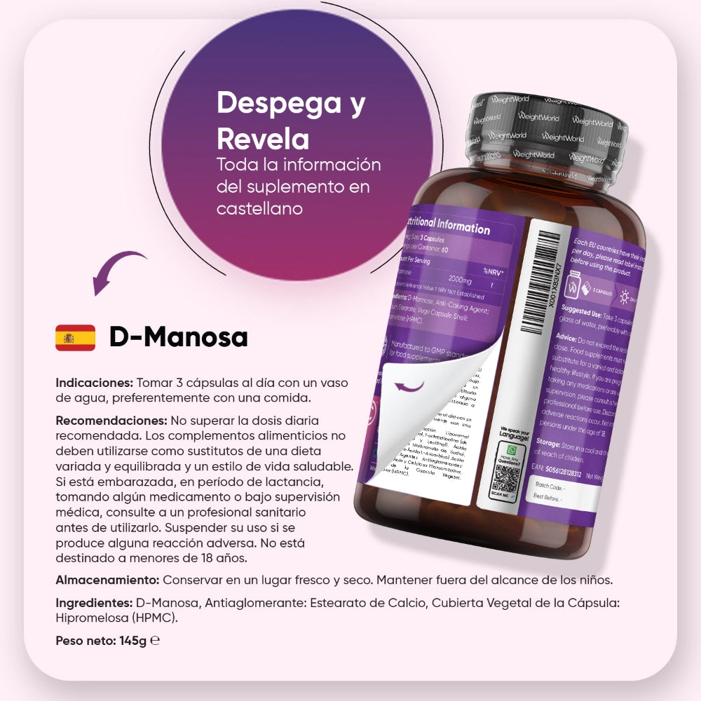Recomendaciones para la ingesta de las cápsulas de D-manosa