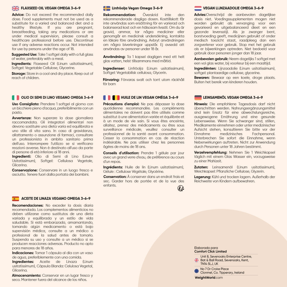 Potente dosis de Aceite de Lino en cápsulas blandas