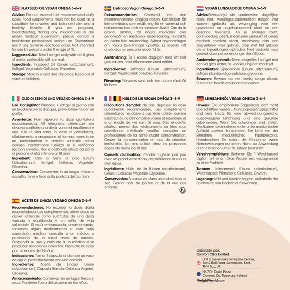 Potente dosis de Aceite de Lino en cápsulas blandas