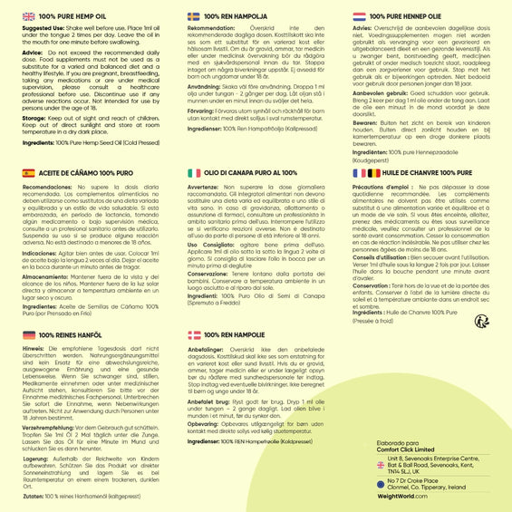 Recomendaciones Aceite de semilla de Cáñamo