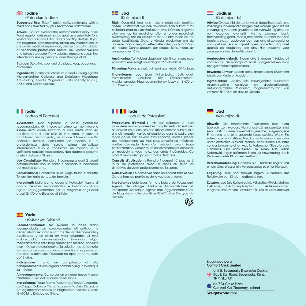 Suplemento de Yoduro potásico vegano