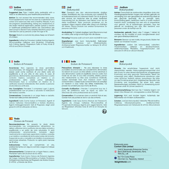 Suplemento de Yoduro potásico vegano